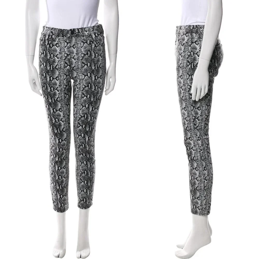 Alice and Olivia Good High Rise Skinny Jeans in Snake - Picture 2 of 13